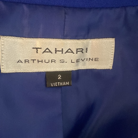 Tahari ASL Royal Blue Cropped Blazer - Picture 6 of 8